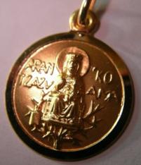 medalla arantzazu oro plata
